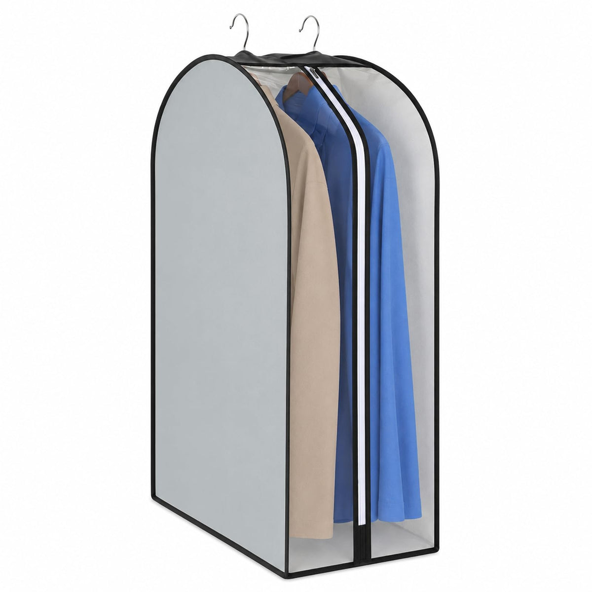 10 Gusseted Garment Bags for Hanging Clothes, 31.5 Inch Long Clear Sides