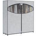 Whitmor ExtraWide Portable Clothes Closet, 60 Wide Closet Organizers and Storage with Cover, Heavy Duty Metal Clothes Rack, St