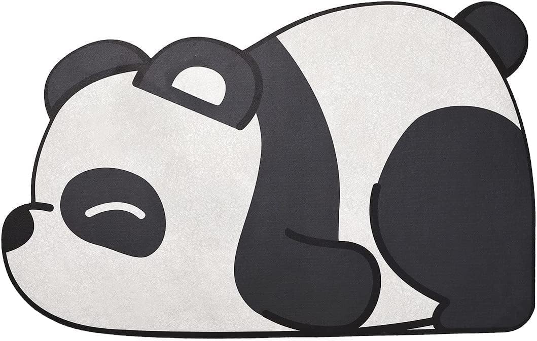 Athliya Cartoon Panda Cute Bath Mat, Super Absorbent Rug Floor QuickDrying, AntiSlip Toilet Mats for Household Bathroom Gadget