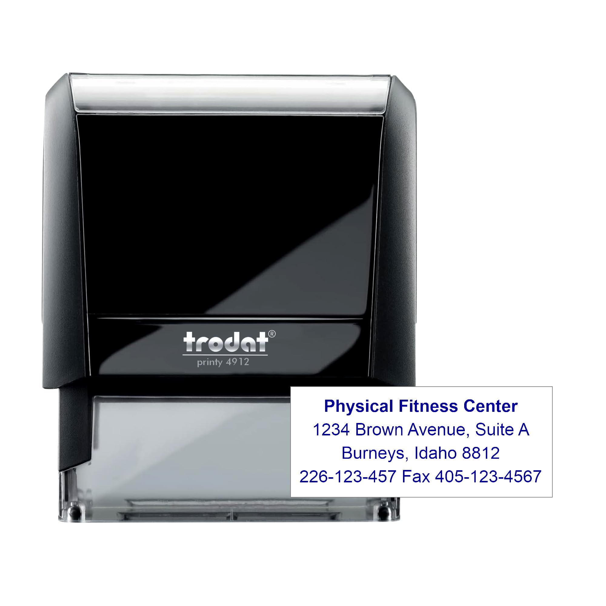 Trodat 4912 Custom Self-Inking Personalized Return Address Stamp - Customizable Up To 4 Lines Of Text - Refillable Customized Ad