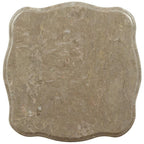 Acme Gorsedd Square Marble Top End Table in Golden Ivory