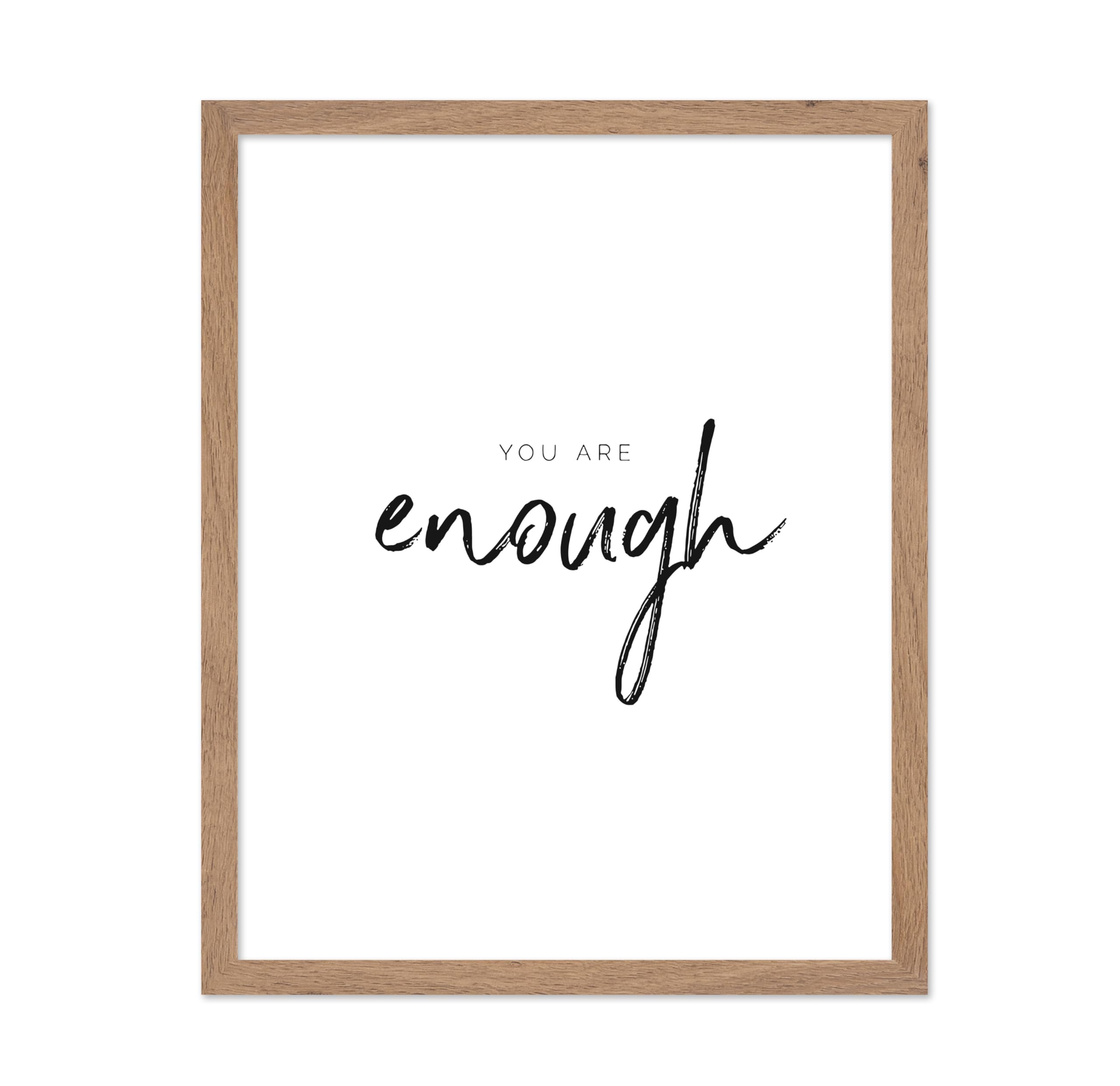 Poster Master Vintage Motivational Poster - Retro Inspirational Print - You Are Enough, Positive Quotes, Uplifting - Gift for Ar