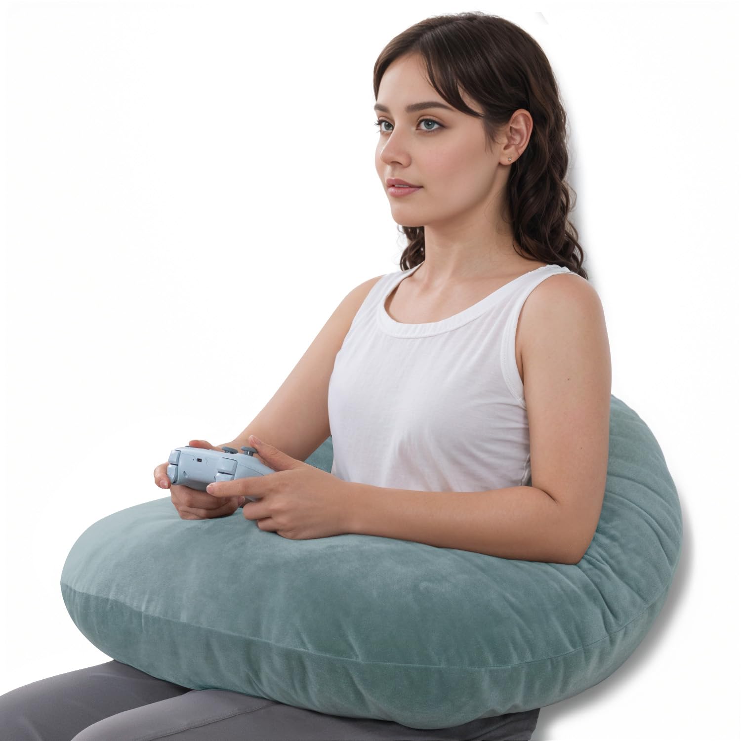 Queen Rose Reading Pillow, Gaming Pillow For Lap, Sitting In Bed Or Sofa, Extra Arm Rest For Reading, Playing Or Crocheting, Sof