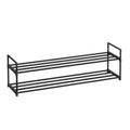Songmics Shoe Rack, 2 Tier Shoe Organizer, Metal Shoe Storage Shelf For 12 Pairs Of Shoes, Easy To Assemble, Entryway, Black Ulsa032B01