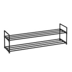 Songmics Shoe Rack, 2 Tier Shoe Organizer, Metal Shoe Storage Shelf For 12 Pairs Of Shoes, Easy To Assemble, Entryway, Black Ulsa032B01