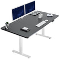 VIVO Electric 71 x 36 in Standing Desk, Memory Height Adjustment, 1B Series, Holds 220 lbs, Black Top White Frame, DESK-KIT-1W7B