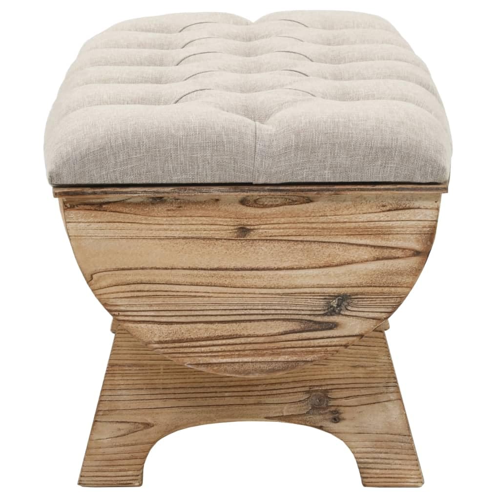 Solid Fir Wood Storage Bench - Thumbnail 4