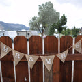 Quasimoon PaperLanternStore.com Mr and Mrs Wedding Burlap Triangle Flag Pennant Banner (5 Ft)