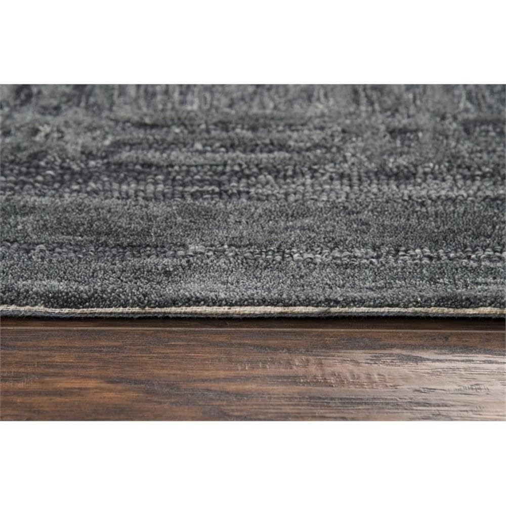 Rizzy Home Alora Decor Emerson 5' X 8' Squares Dk. Grey/Gray/Rust/Blue Hand-Tufted Area Rug