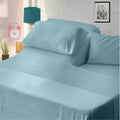 Cottingon,Premium 400 Tc 100% Egyptian Cotton,Flex Top King Sheets For Sleep Number Beds 16' Deep,King 34' - Light Blue