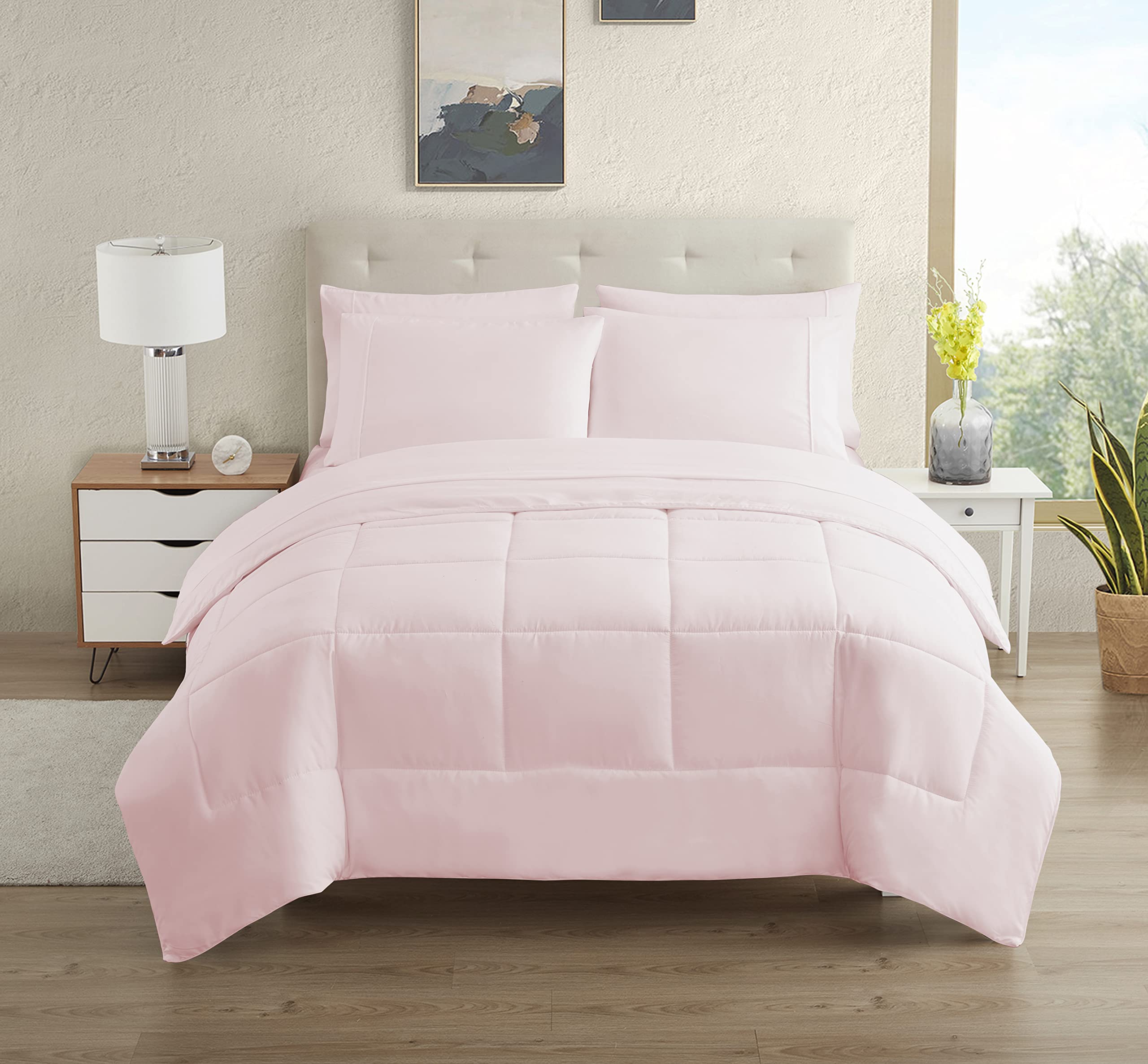 Dorm Room Essentials College Bedding Comforter Set 7 Piece Full Size Bed In A Bag For College Students Boys And Girls, Full, Pal