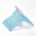 HELEE Fresh Blue Wooden Hangers 20 Pack for Adults Heavy Duty NonSlip Clothes Hangers, Colorful Wood Hangers Pack of 20 Sturdy 