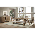 Intercon Landmark Backless Bench with 2 Legs, Weathered Oak