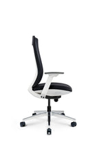 Ergohuman Elevate Black Mesh Back With Black Fabric Seat, Weight Balance, Tilt And Height Adjustment, Office Desk Chair (White Frame)
