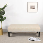 Searchi Dining Bench Cover, Stretch Washable Upholstered Bench Slipcover, Jacquard Bench Seat Protector, Rectangle Bench Covers
