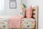 Beddy's Flower Blossoms Girls Durable Zipper Bedding, Bed in a Bag, Floral Sheets and Comforter, Easy to Make and Wash, Includes