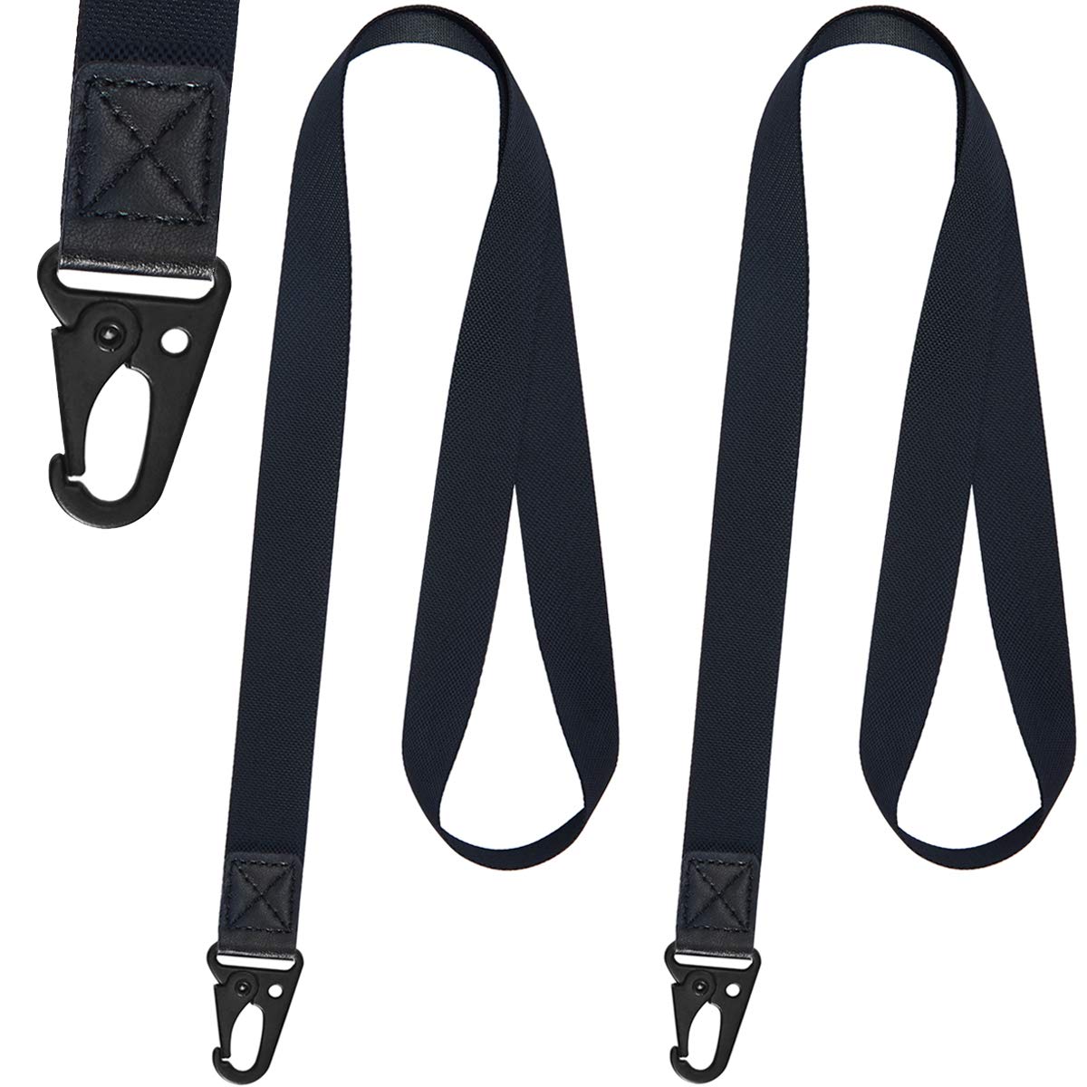 Youowo Lanyard 2 Pack Neck Lanyard Black Lanyards For Keys Id Badges Holder Office Thickening Lanyards With Clip Strong Black Ho