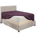 Hearth & Harbor Purple California King Fitted Sheet, Extra Deep Pocket Cal King Fitted Sheet Only, 1800 Microfiber Fitted Bed Sheet, Ultra Soft Fitted Sheet California King Fits Up To 24 Inch Mattress