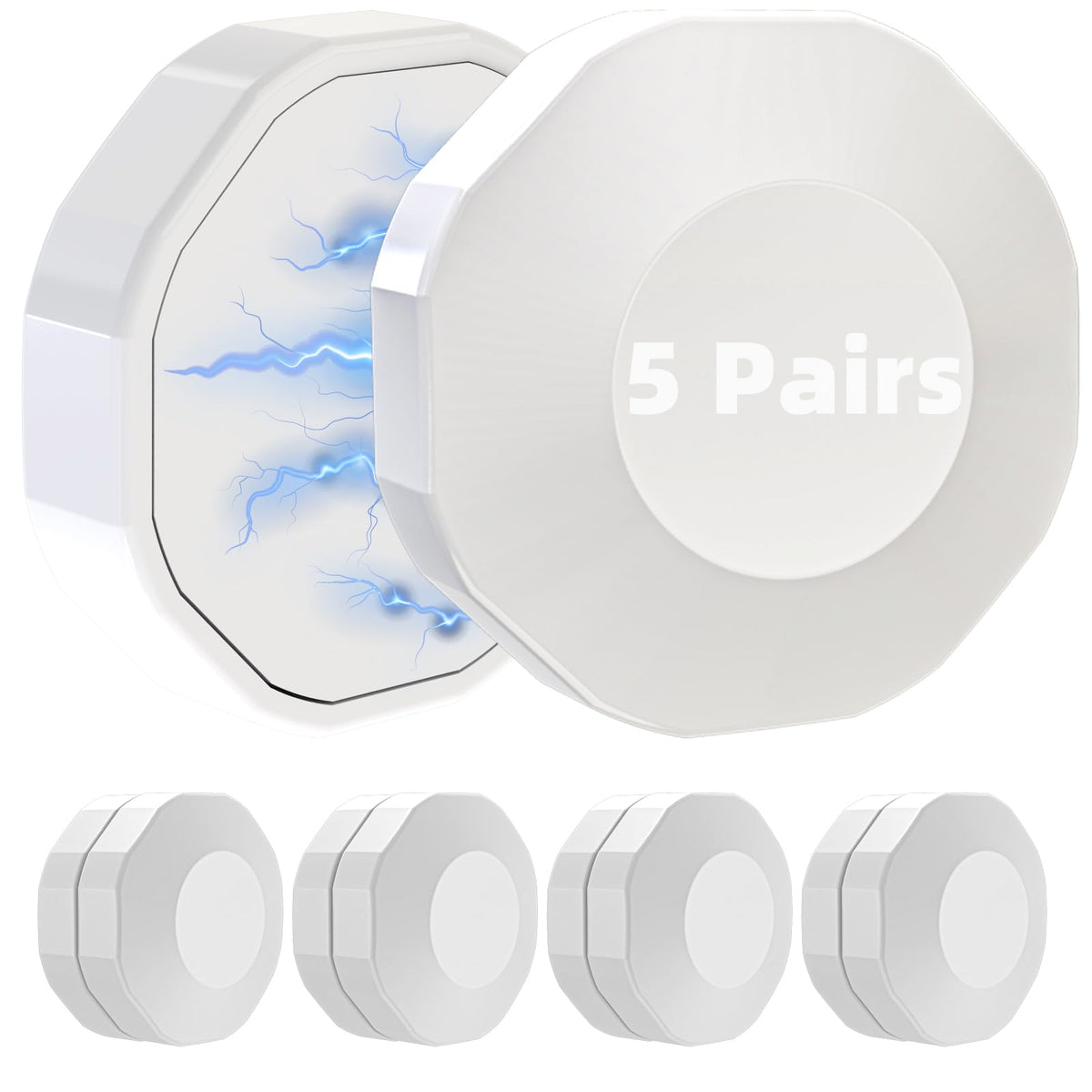 Witmonkey 5 Pairs Shower Curtain Magnet Weights Bottom (White)