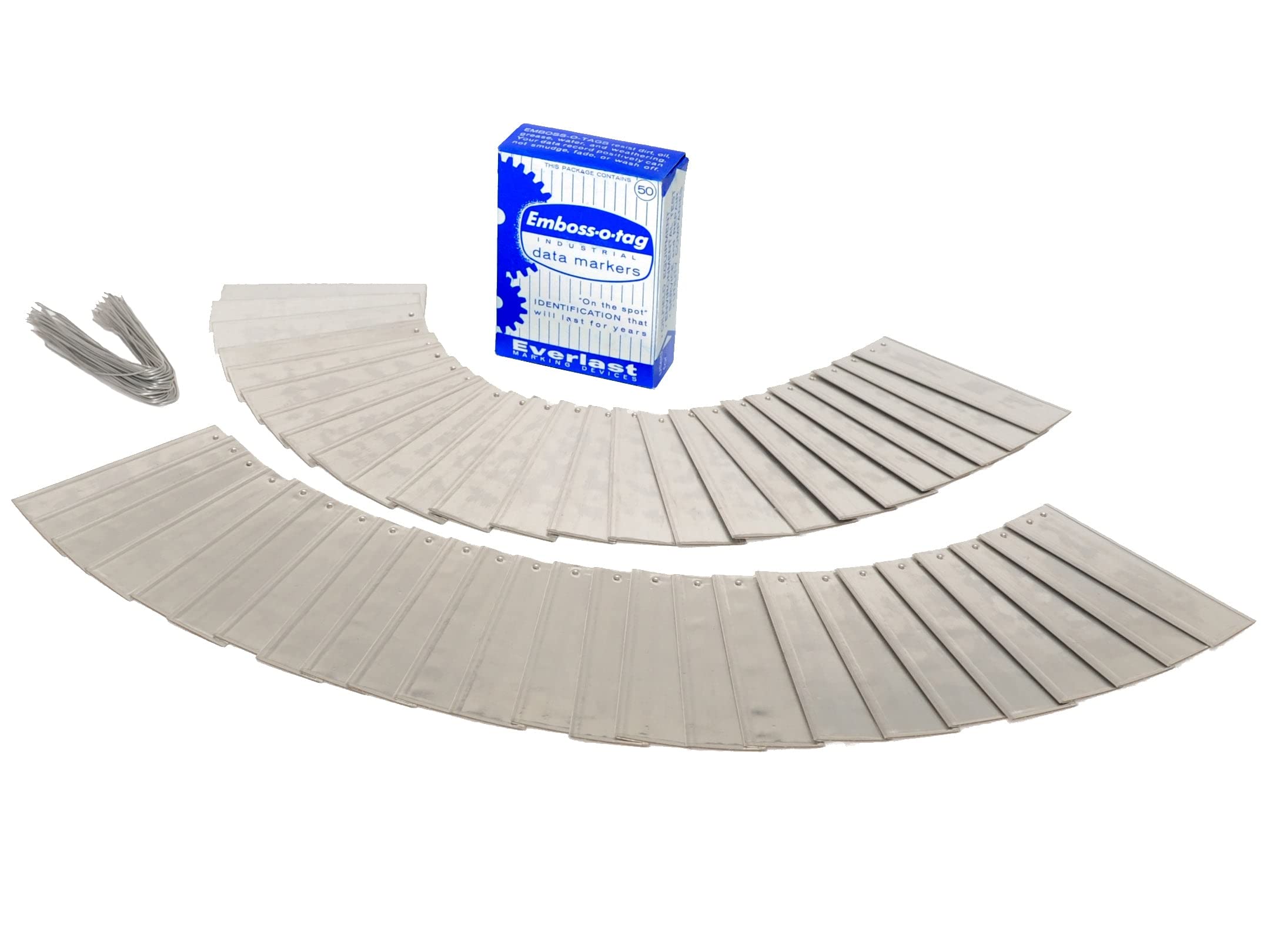 Emboss-O-Tag Double Sided Write On Metal Labels For Outdoor, Gardening, And High Durability Applications; Aluminum Plant Tags Wi