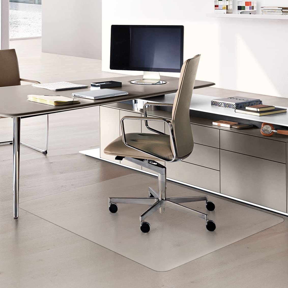 Naturehydro Large Office Chair Mat For Hardwood Floor - 53' X 45' Plastic Rolling Chair Mat For Hard Wood Tile Floor Protection, Bpa And Phthalates Free (Rectangle)