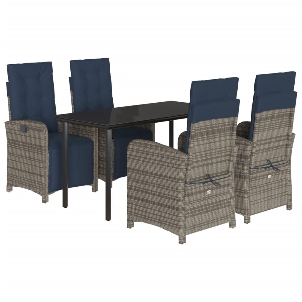 vidaXL 5PC Patio Dining Set - Thumbnail 4