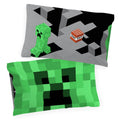Jay Franco Minecraft Lone Creeper 1 Pack Pillowcase - Double-Sided Super Soft Bedding