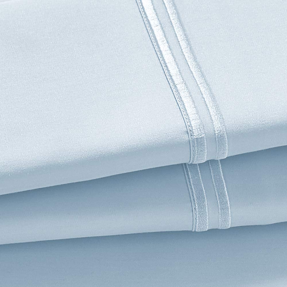 PureCare Elements Cool Touch Pillowcase Set Featuring 100% Tencel and an enveloping Design, King, Light Blue (PCSTPC-K-BL)