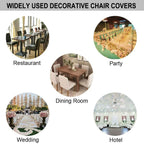 Hzdhclh Grey Chair Covers For Dining Room 6 Pack,Stretch Spandex Parsons Chair Slipcover Set Of 6,Washable Anti-Dust Chair Seat