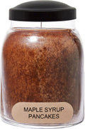 A Cheerful Giver - Maple Syrup Pancakes Baby Scented Glass Jar Candle (6oz) with Lid & True to Life Fragrance Made in USA