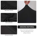 Searchi Club Chair Slipcover Stretch Barrel Chair Covers Solid Color Tub Chair Slipcovers Spandex Armchair Sofa Cover Removable Couch Furniture Protector Arm Chair Cover For Living Room(Black)