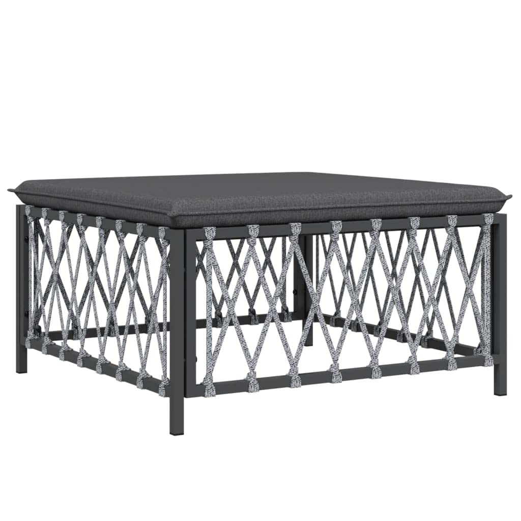 vidaXL Patio Furniture Set 8 Piece, Sectional Sofa with Cushions, Patio Lounge Set for Outdoor Garden Lawn Backyard, Anthracite Steel