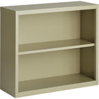 Lorell LLR41281 Fortress Series Steel Putty Book Case, 34.5" x 13" x 30"