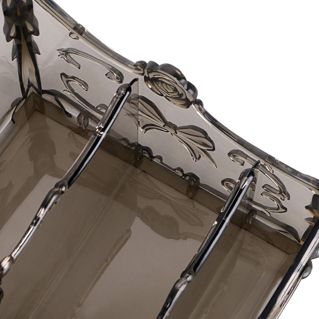 Hipiwe 3 Slots Acrylic Makeup Organizers - Cosmetic Storage Rack Holder, Dresser Vanity Box Desktop Skin Care Products Container