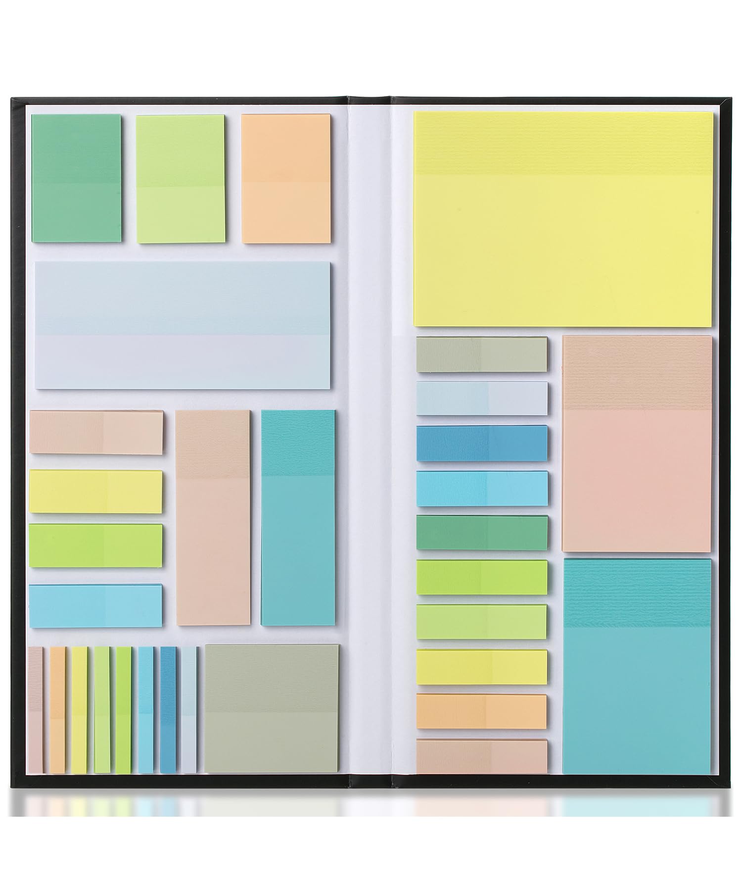Mr. Pen- Transparent Sticky Note Set, 1650 Sheets, Pastel Colors, Tabs, Dividers, Translucent Planner Notes