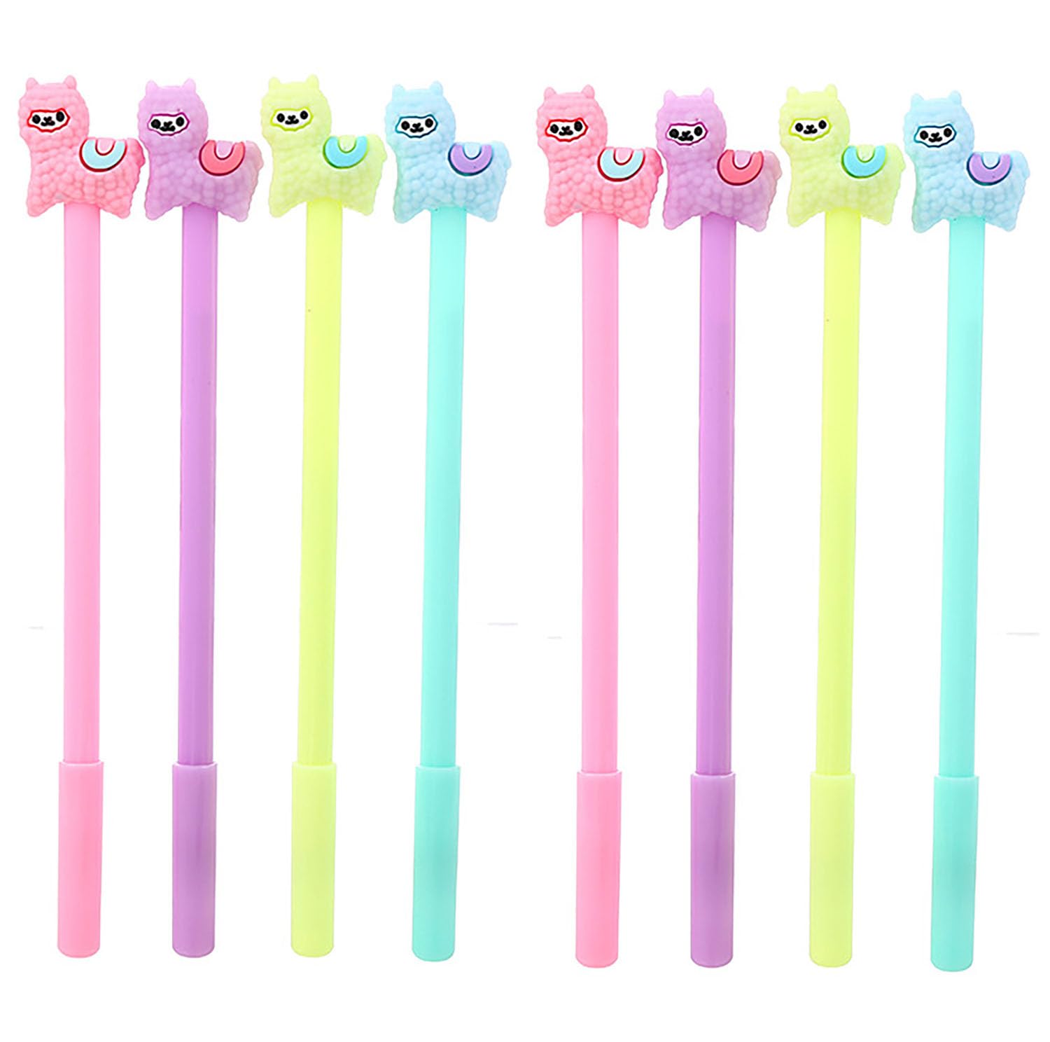 Yyaaloa 28Pcs Alpaca Shaped Gel Ink Pens 0.5 Mm Black Ink Novelty Pens For Child, Women Coworkers Kids Office School Home Weddin