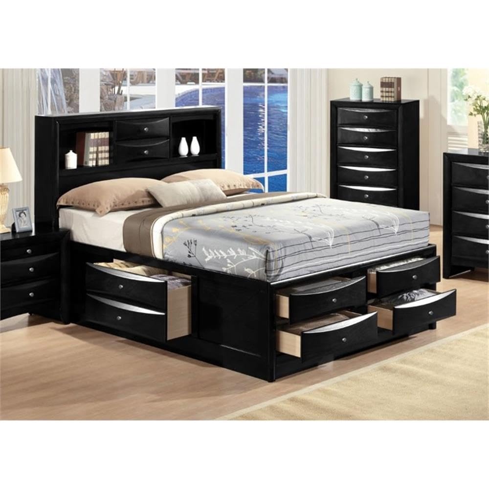 Acme Ireland Queen Storage Bed in Black