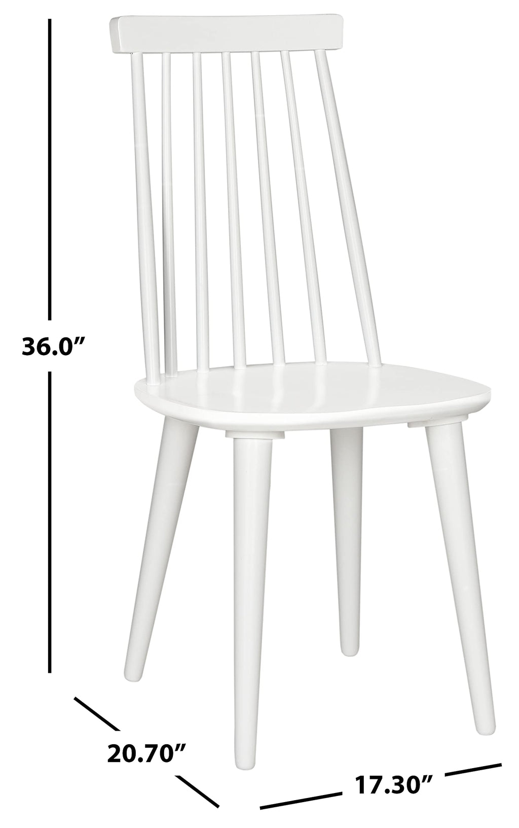 Safavieh American Homes Collection Burris Country Farmhouse White Spindle Side Chair (Set Of 2)
