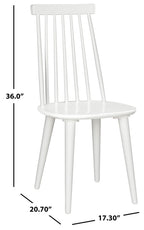 Safavieh American Homes Collection Burris Country Farmhouse White Spindle Side Chair (Set Of 2)