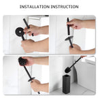 Bgl Freestanding Aluminium Toilet Brush With Holder For Bathroom Storage And Organization Toilet Bowl Cleaner Brush And Holder,
