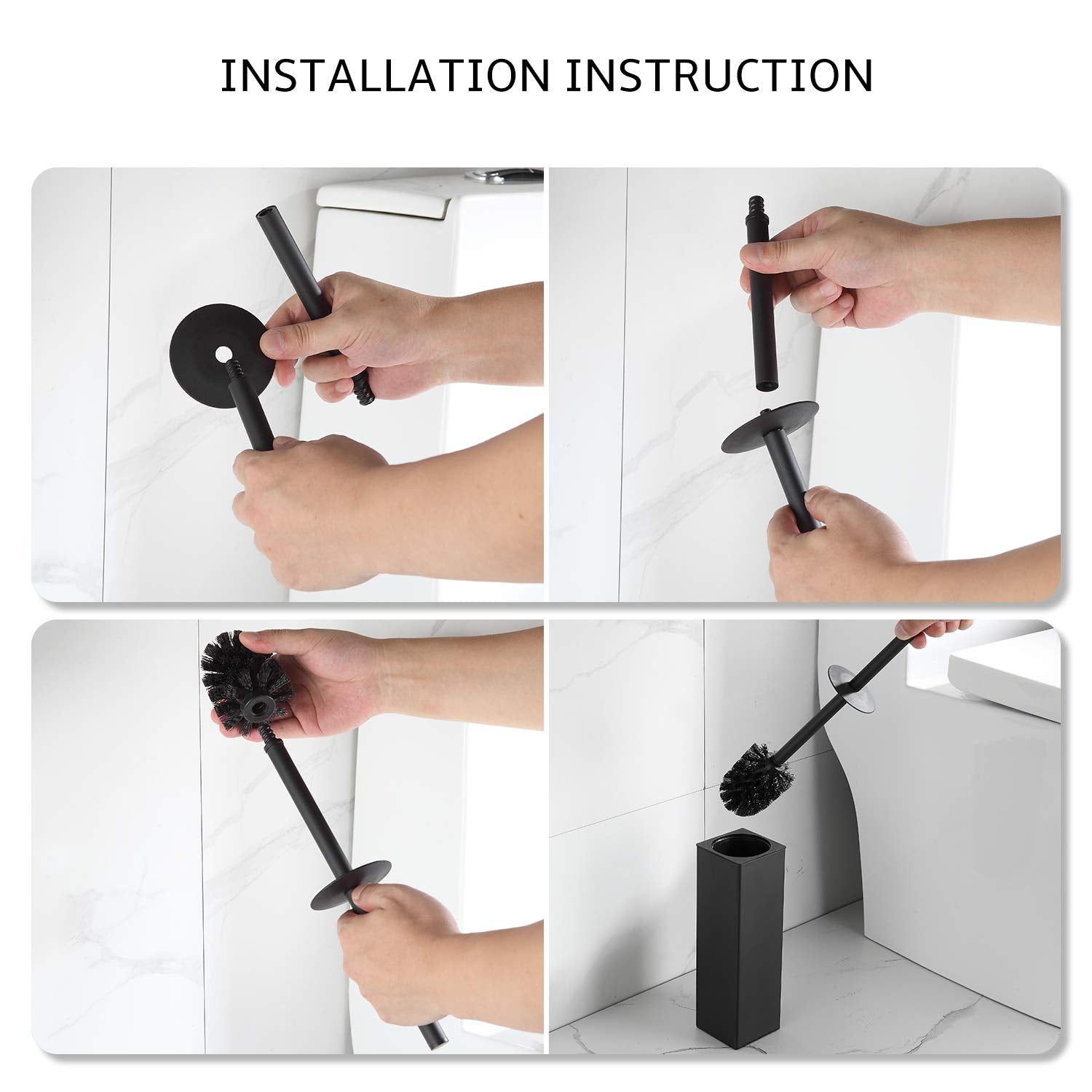 Bgl Freestanding Aluminium Toilet Brush With Holder For Bathroom Storage And Organization Toilet Bowl Cleaner Brush And Holder,