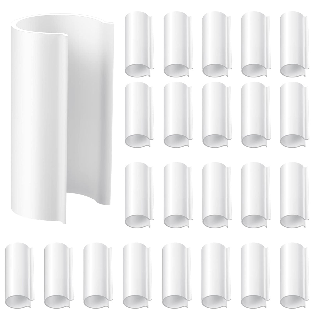 32 Piece Clamp For Pvc Pipe Greenhouses, Row Covers, Shelters, Bird Protection, 2.4 Inches Long (White,For 1 Inch Pvc Pipe)