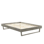 Modway Mod-6213-Gry Billie Full Wood Platform Bed Frame, Gray