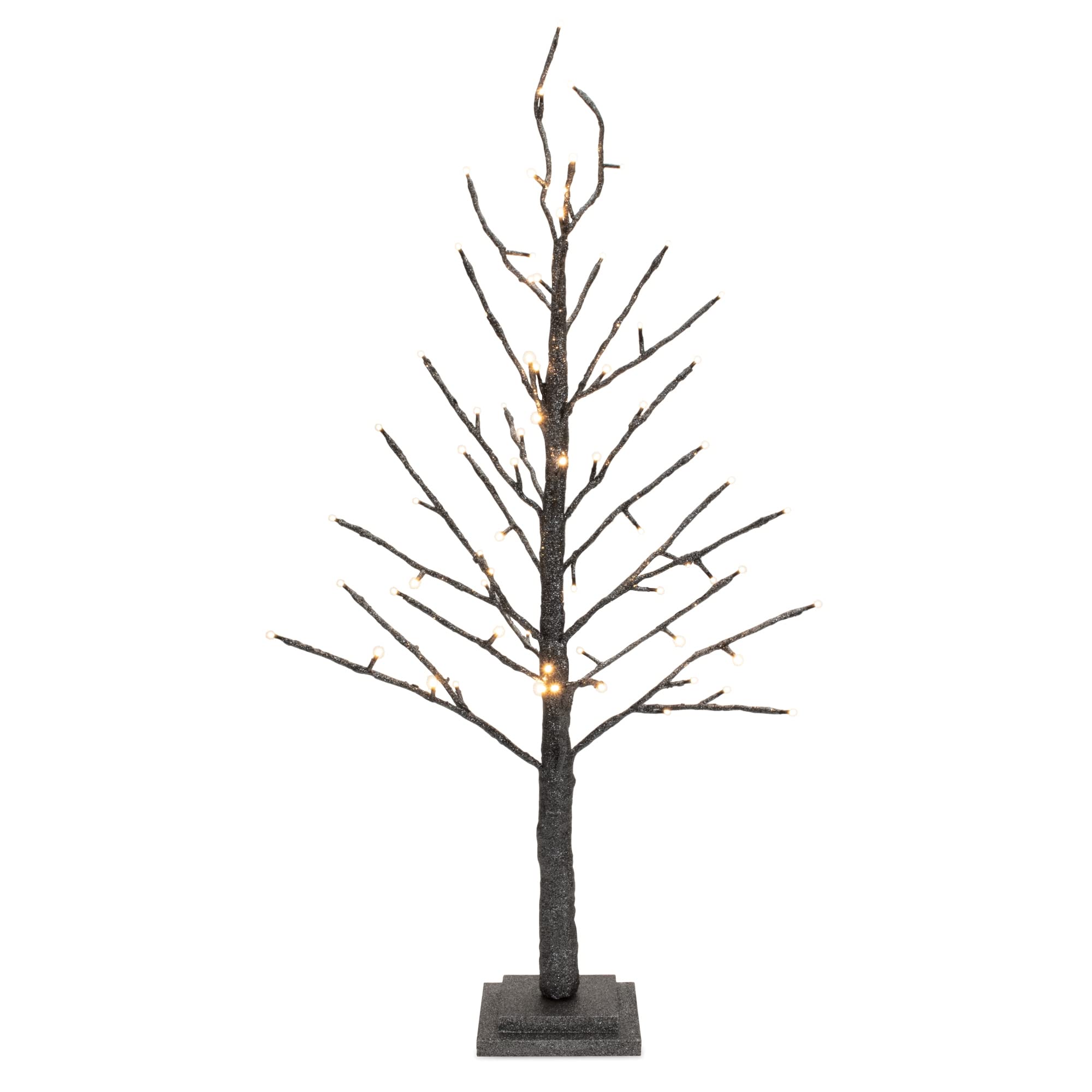 Melrose Paper 78 Led Lights Twig Christmas Tree, 36-Inch Height, Black, Holiday Season Decoration