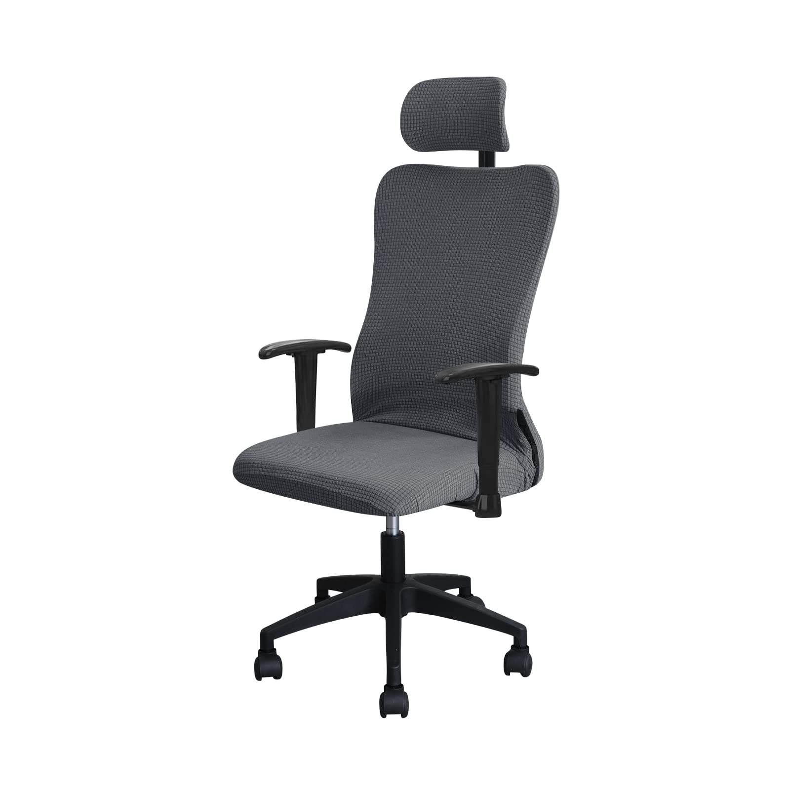 FORCHEER Ergonomic Office Chair Covers Set with Headrest Cover Water Repellent for Managerial Office Executive Chair, Dark Grey