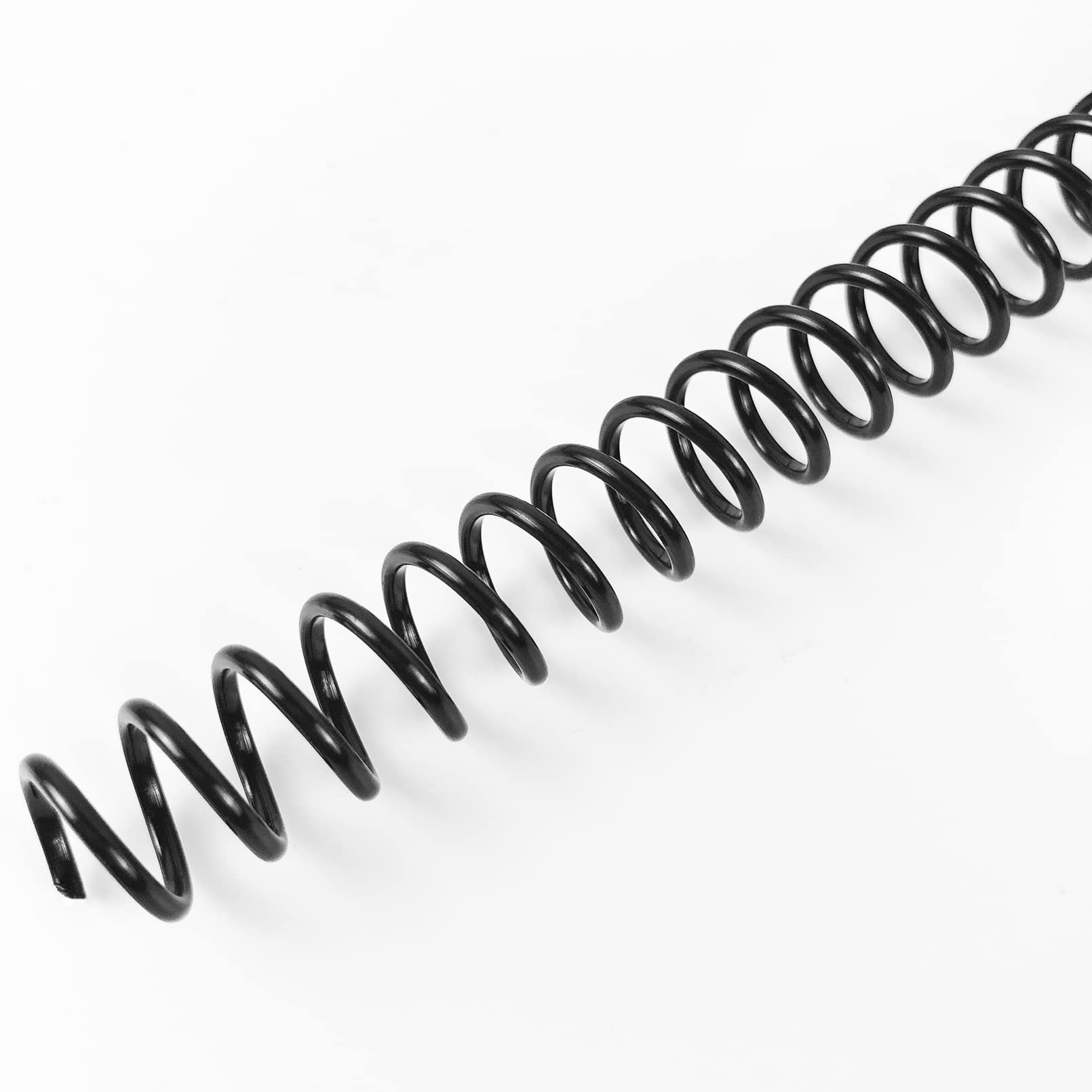 Binditek 100 Pack Plastic Spiral Binding Coils, 10Mm(3/8'), 75 Sheet Capacity, 4:1 Pitch, Black Binding Spirals, For Students A