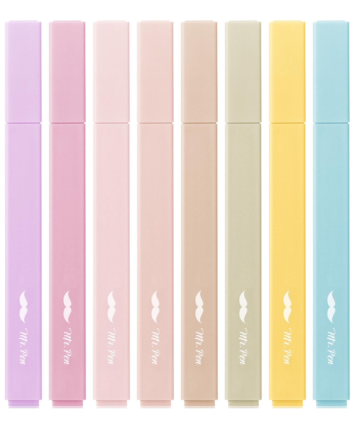 Mr. Pen- Aesthetic Highlighters, 8 Pcs, Chisel Tip, Neutral Colors, Cute Highlighters Assorted Colors