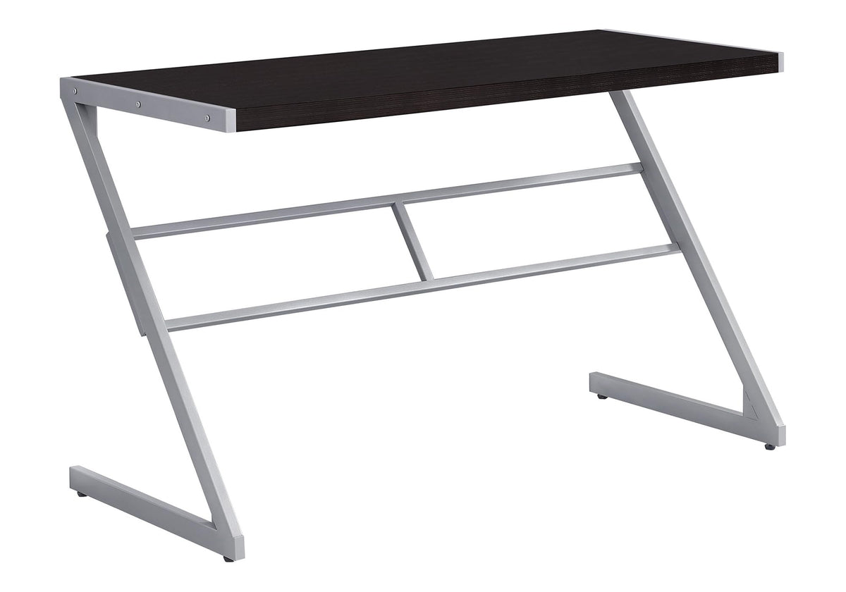 Monarch Specialties Simple Modern Study Laptop Table for Home & Office Computer Desk-Z-Shaped Metal Leg, 48' L, Cappuccino