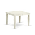 East West Furniture WEIP5-LWH-W 5 Piece Dining Set Includes a Rectangle Dining Table with Butterfly Leaf and 4 Kitchen Chairs, 42x60 Inch, Linen White