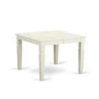 East West Furniture WEIP5-LWH-W 5 Piece Dining Set Includes a Rectangle Dining Table with Butterfly Leaf and 4 Kitchen Chairs, 42x60 Inch, Linen White